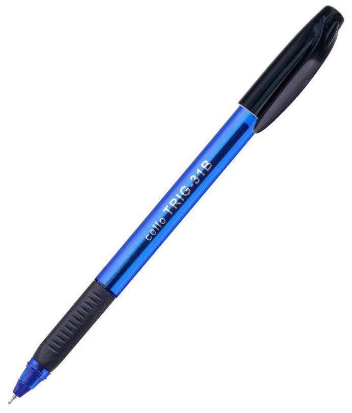 Ручка шариковая Cello "Tri-Grip blue barrel" синяя, 0,7мм, грип, штрих-код
