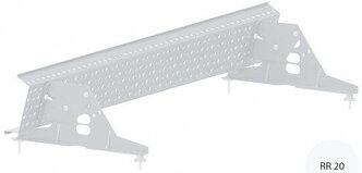 Комплект решетчатого снегозадержания ORIMA VLE3 для металлочерепицы и гибкой кровли, 2,46 м белый