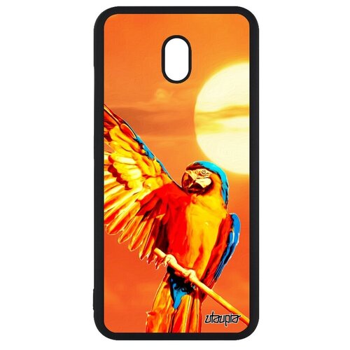 фото Противоударный чехол на телефон // xiaomi redmi 8a // "попугай" стиль попугайчики, utaupia, оранжевый