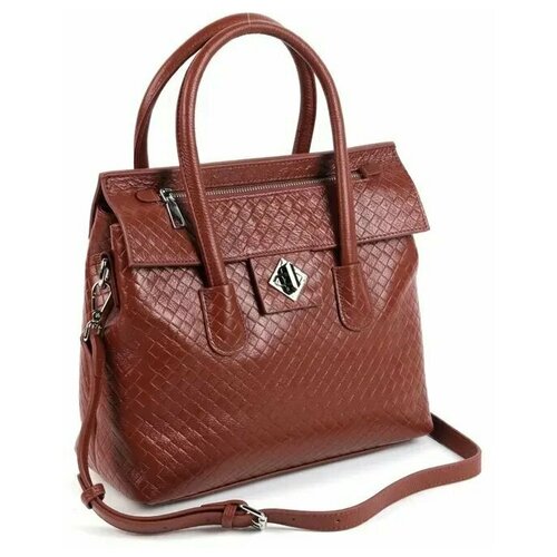 фото Женская кожаная сумка 1689 ред браун (101428) fuzi house