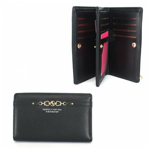 фото Кошелек женский искусственная кожа foreveryoung-6929-009, 4отд, 20карм, черный 243320 китай