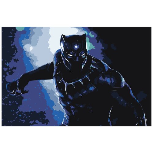 Живопись по номерам Картина по номерам Black Panther (Z-AB346)60x40см живопись по номерам картина по номерам fu11 60x40см