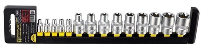 Набор головок торцевых TORX 1/2- 1/4 14 предметов BERGER BG2165