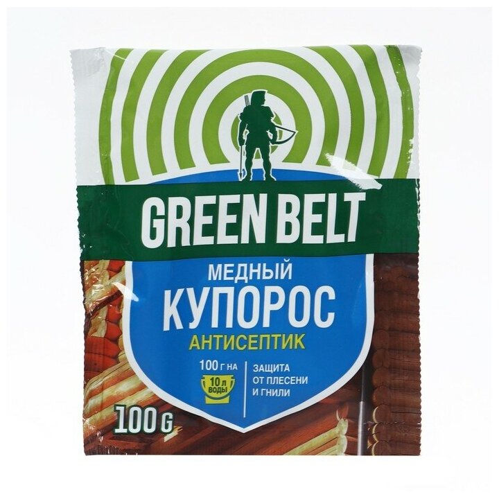 Медный купорос, 100г Green belt грин бэлт, средство антисептическое средство от плесени и гнили - фотография № 5