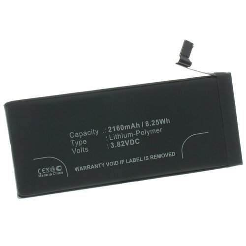 Аккумулятор iBatt iB-U1-M1126 2160mAh для телефонов Apple iPhone 6, A1589, A1549, A1586, аккумулятор apple 616 00471 2942 мач для apple iphone xr