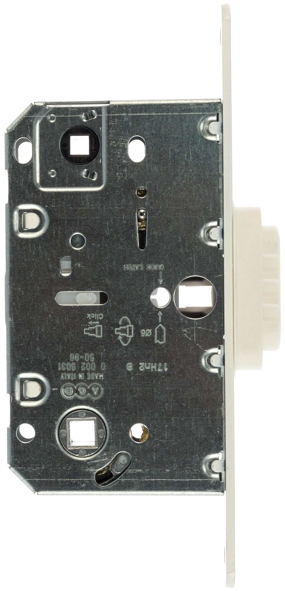 Межкомнатный замок AGB B06102.50.91.567 B04102,B05102 WC, белый с ответной планкой B02402.05.91 MEDIANA POLARIS 36551 - фотография № 4