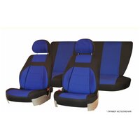 Defly Чехлы на сиденья Lada 2114/2115, 1997-2013, дополнительная боковая поддержка, жаккард черный/синий