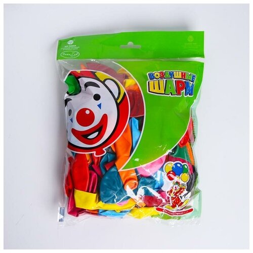 фото Шар латексный 12", пастель + декоратор, набор 100 шт., цвета микс globos payaso