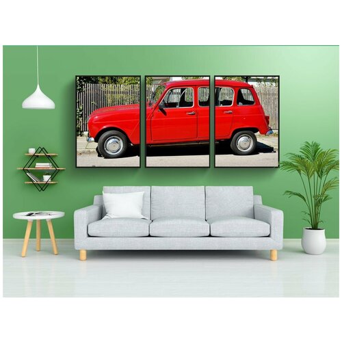 фото Набор модулных постеров для интерьера "рено, renault r4, r4" 60x90 см. в тубусе, без рамки lotsprints