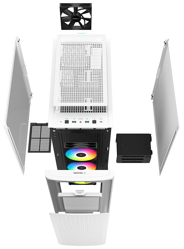 Компьютерный корпус ATX Deepcool CK560 WH белый (r-ck560-whaae4-g-1)
