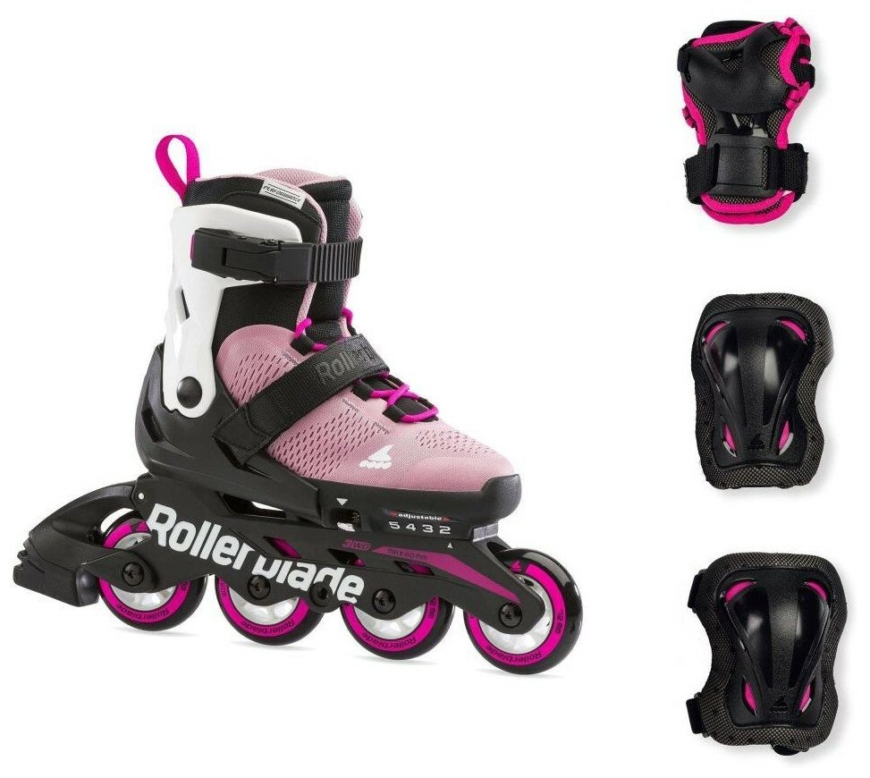 Набор детских роликов Rollerblade Microblade Combo G - 2022 Pink/White р. 36.5-40.5