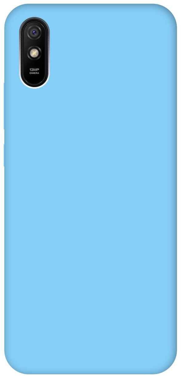 Чехол - накладка Silky Touch для Xiaomi Redmi 9A голубой