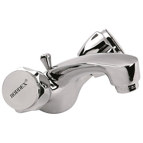 Смеситель латунный для раковины RODDEX, двухвентильный, керамические кран-буксы, аэратор Neoperl, хром