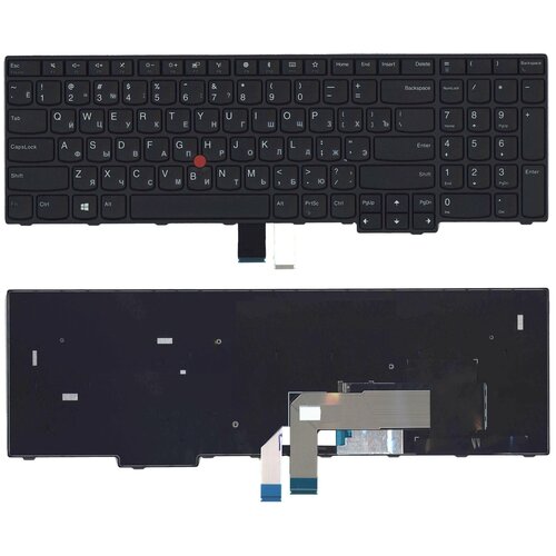 Клавиатура для ноутбука Lenovo ThinkPad E570 E575 черная шлейф для матрицы lenovo thinkpad e570 e575 p n dc02c009c30