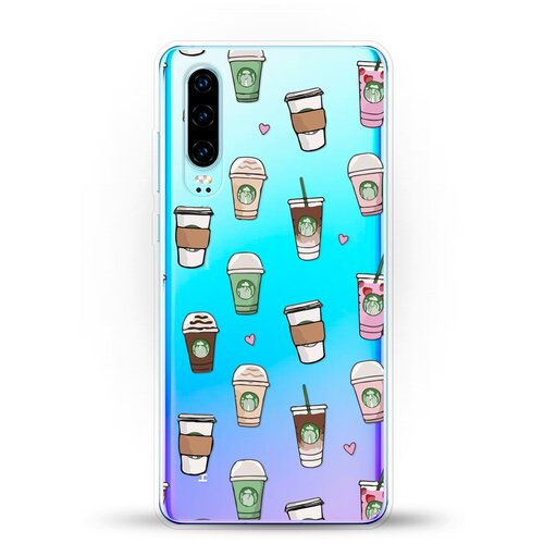 фото Силиконовый чехол кофе на huawei p30 andy & paul