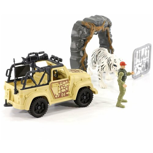 Игровой набор Chap Mei Белый тигр в джунглях 549004 фигурка schleich белый тигр 14731 3 см