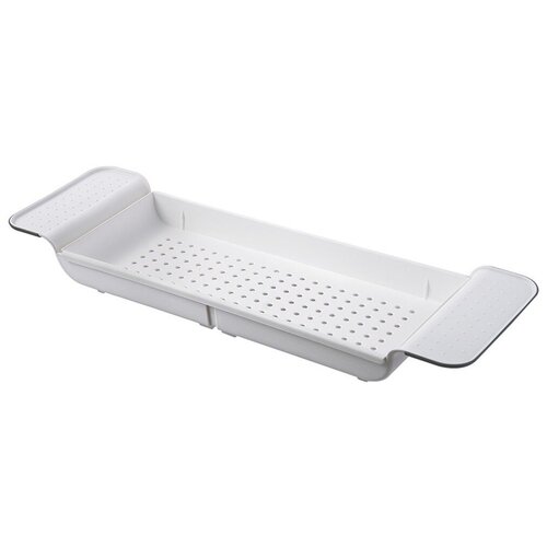 Лоток раздвижной для ванной Bath Tray, белый