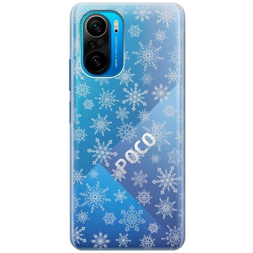 Чехол - накладка Transparent 3D для Xiaomi Poco F3 с принтом Fairy Snowflakes чехол накладка transparent 3d для huawei p30 с принтом fairy snowflakes