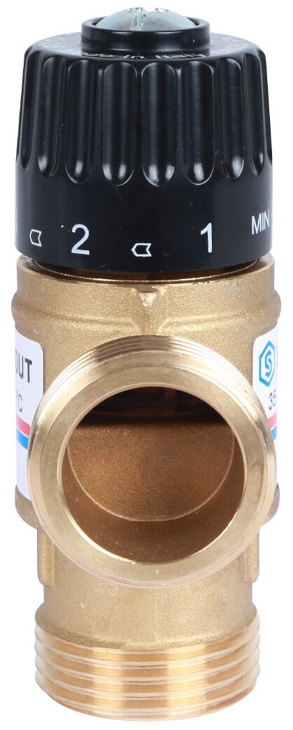 STOUT Термостатический смесительный клапан для систем отопления и ГВС 1 НР 35-60°C KV 1,6 м3/час - фотография № 3