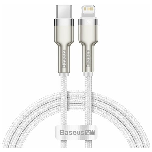 Кабель Baseus Cafule Series Metal Data Cable Type-C to iPhone PD 20W 1m CATLJK-A02 Белый кабель baseus cafule series metal data cable type c to ip pd 20w 1m catljk a01 black