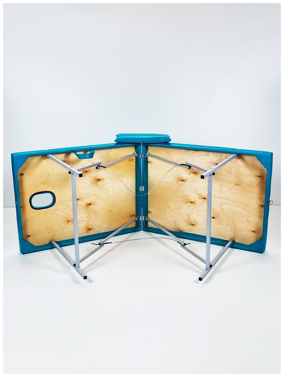 ЮгКомфорт Усиленный переносной складной массажный стол с отверстием для лица и подушкой Комфорт 180М - фотография № 4