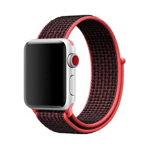 фото Ремешок для часов eva для apple watch 42/44 mm черный/красный (awa009br)