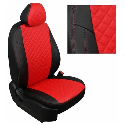 фото Чехлы для subaru forester 4 2002-2020 экокожа черный, красный автопилот su-ft-f4-chekr-r