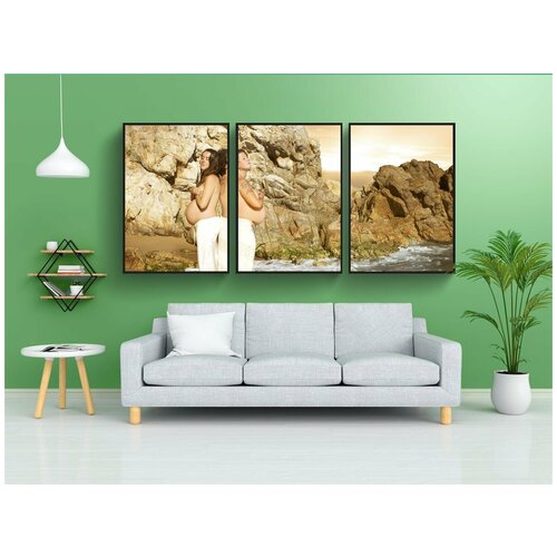 фото Набор модулных постеров для интерьера "беременность, грубый, сестры" 60x90 см. в тубусе, без рамки lotsprints