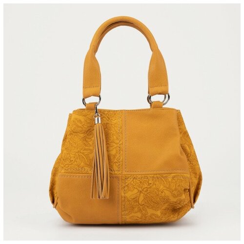 фото Сумка-тоут на молнии, цвет жёлтый золотой дождь