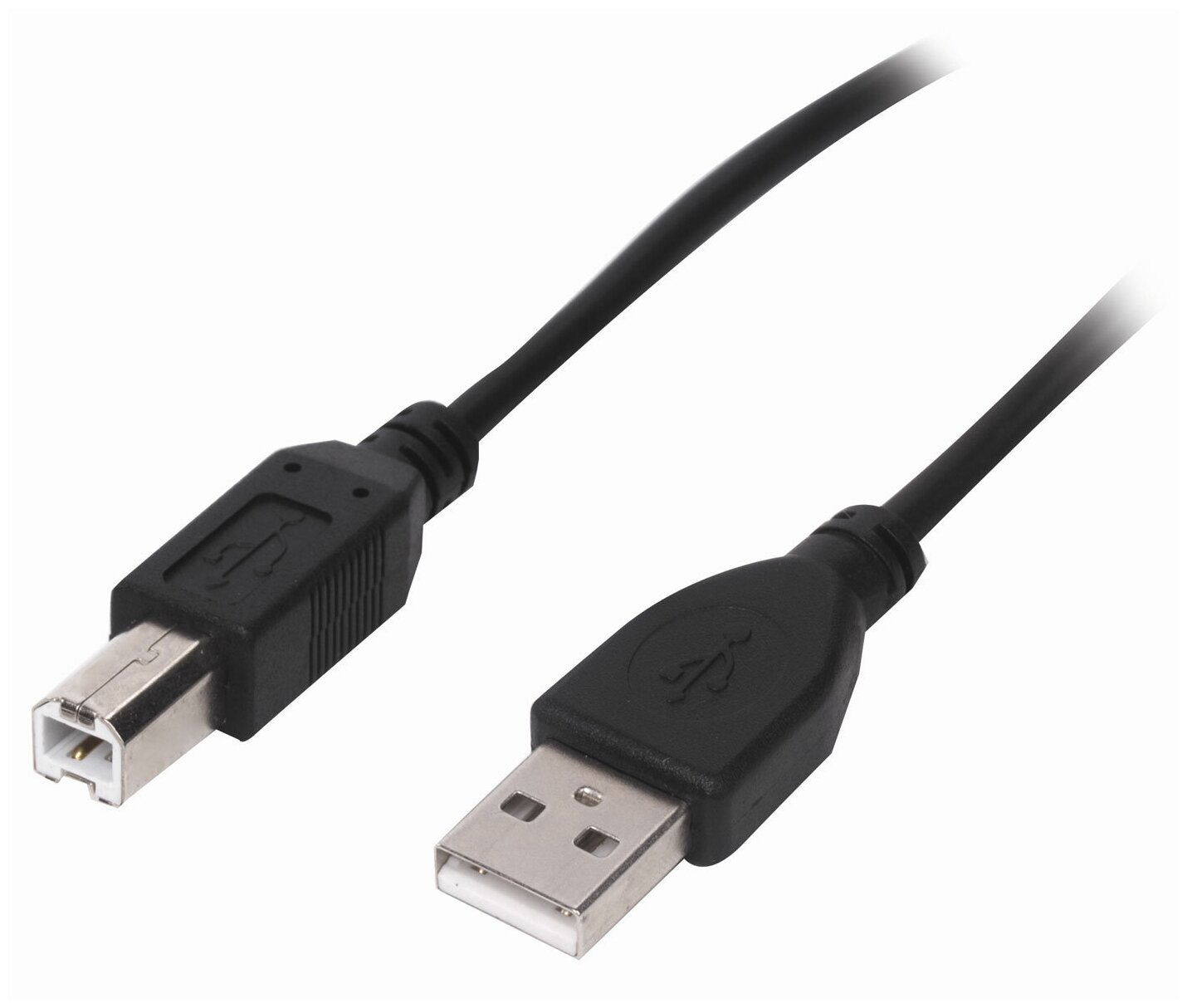 Кабель USB2.0 AM-BM, 1,5 м, SONNEN, медь, для подключения периферийных устройств - принтеров, сканеров, МФУ, плоттеров, черный, 513118