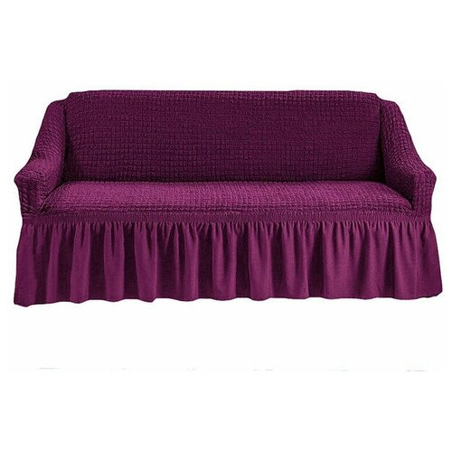 Чехол на диван с юбкой, цвет Фиолетовый (Жатка, Турция)