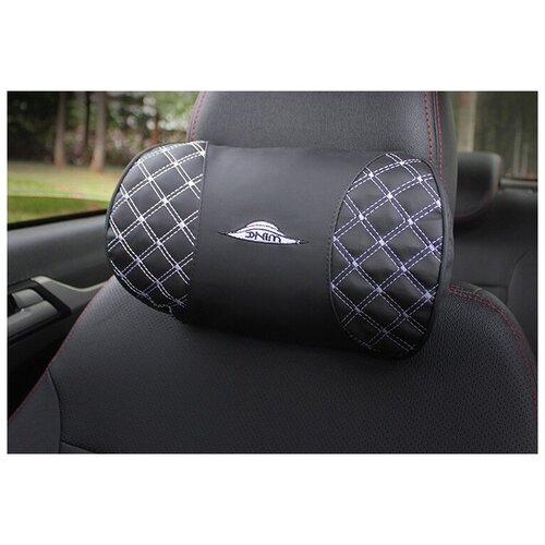 Удобная подушка под голову в авто, черно-белый, CarBull, PIL-06