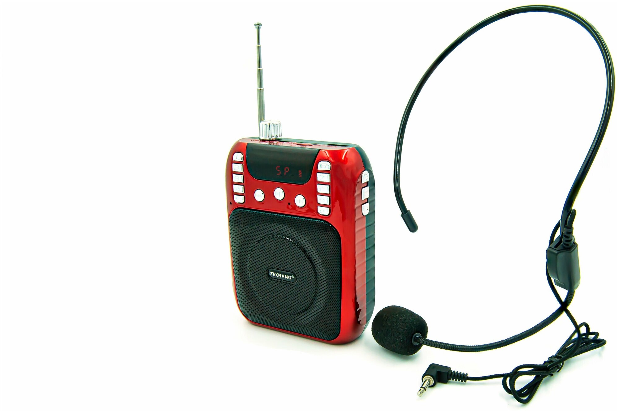 Громкоговоритель мегафон Texnano TE-K8 (BT FM MicroSD Запись) красный