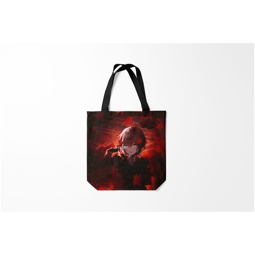 фото Сумка-шоппер / 40х40 см / геймерам / genshin impact кадзуха в кленовых листьях burnettie