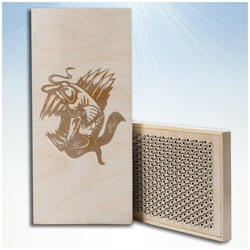 фото Доска садху / доска с гвоздями / доска для йоги / микс животные череп пиранья - 1015, светлая сила души и тела