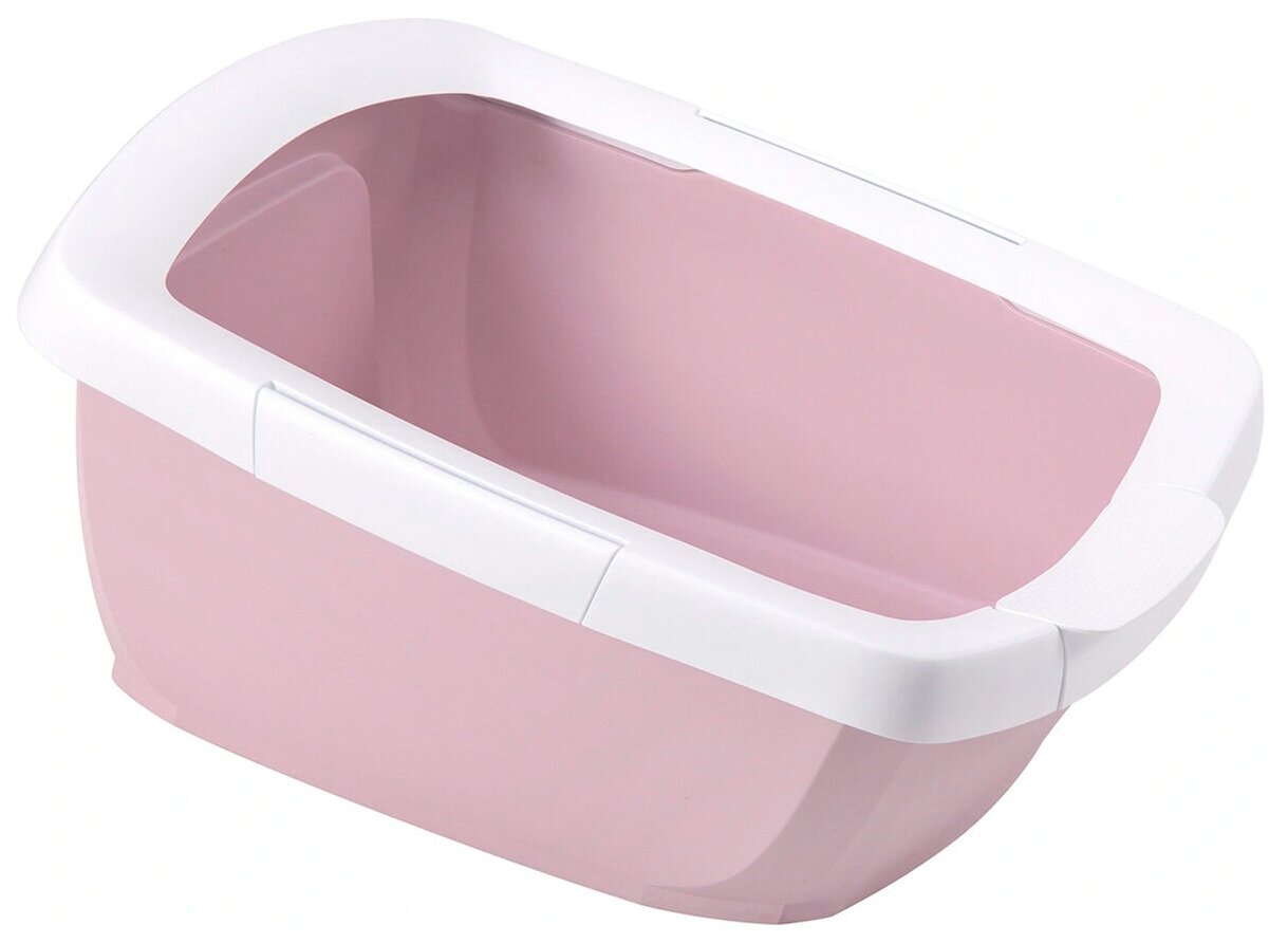 Туалет для кошек Imac FUNNY с высокими бортами, нежно-розовый,62х49,5х33 см