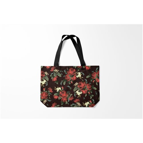 фото Сумка-шоппер / 46х35 см / популярные иллюстрации / природа букет роз burnettie