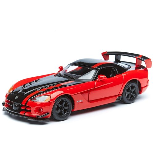 Машинка Bburago Dodge Viper SRT-10 (18-22114) 1:24, 21 см, красный/черный