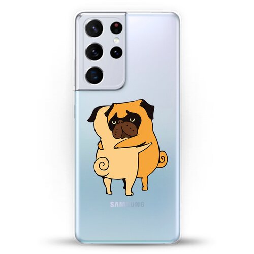 фото Силиконовый чехол мопсы на samsung galaxy s21 ultra andy & paul