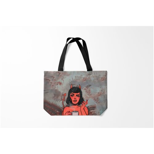 фото Сумка-шоппер / 46х35 см / подборки / кофейная коллекция кофеек burnettie