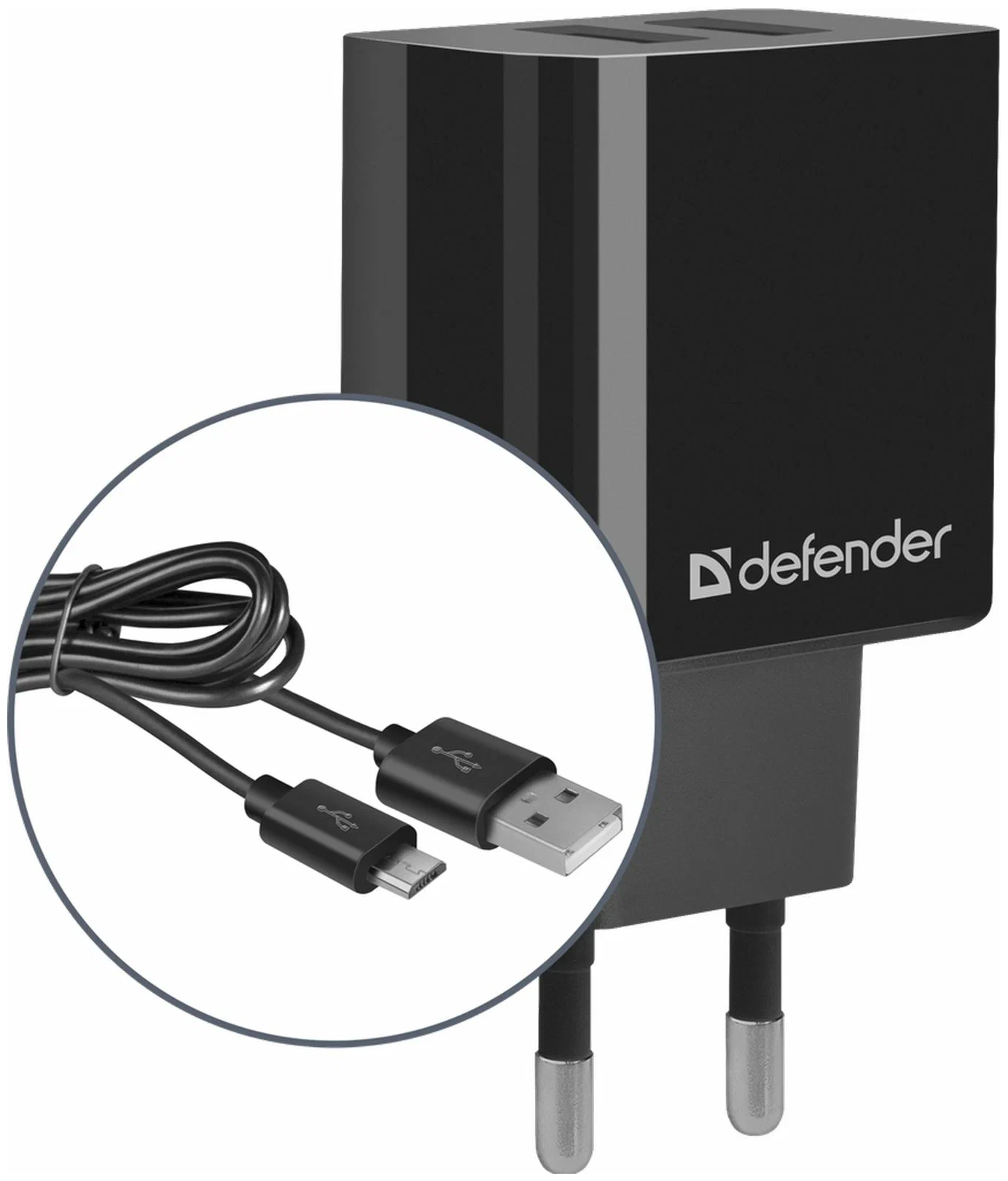 Зарядное устройство сетевое Defender 83581 5V/2.1A 2XUSB - фото №7