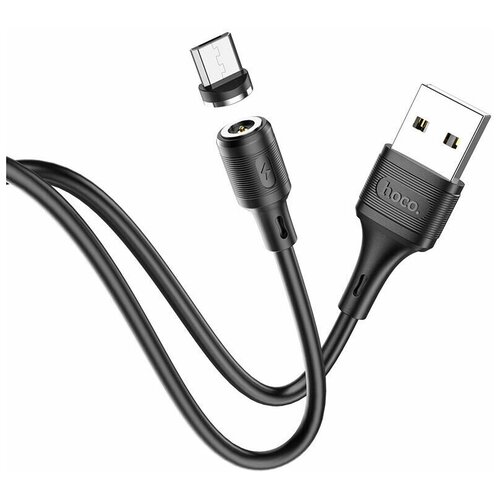 Магнитный кабель HOCO X52 Sereno magnetic charging cable for Micro USB 1M, 2.4А, black аксессуар hoco x52 sereno magnetic usb microusb 2 4a 1m black 6931474735539
