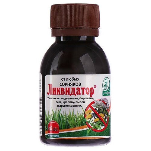 Средство сплошного уничтожения сорняков Ликвидатор, 60 мл средство сплошного уничтожения сорняков ликвидатор 60 мл
