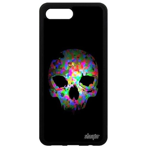 фото Защитный чехол на телефон // honor 10 // "череп" хэллоуин skull, utaupia, черный