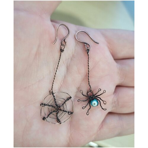 Серьги Медная мастерская GALATEA, медь, бежевый