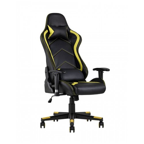 фото Игровое кресло stool group компьютерное topchairs cayenne желтое геймерское
