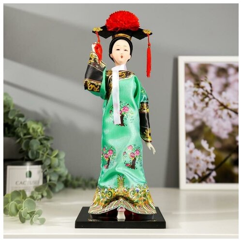 фото Кукла коллекционная "китаянка в национальном платье" 32х12,5х12,5 см 4390904 . yandex market