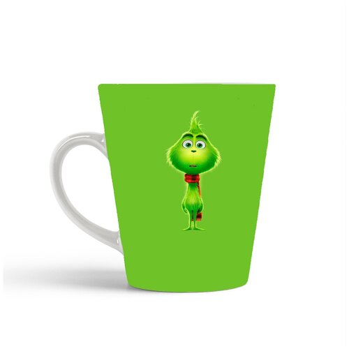 фото Кружка-латте coolpodarok мульфильмы рождество гринч grinch (зелёный фон)