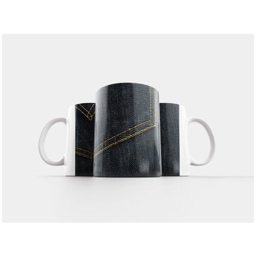 фото Кружка "джинсовая ткань, ткань, текстура" 320 мл lotsprints