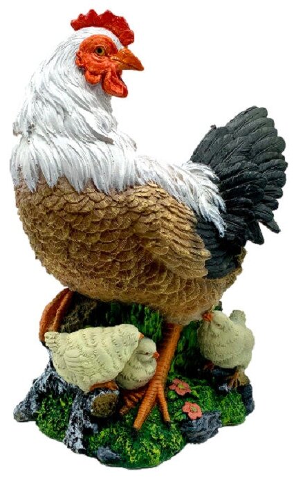 Садовая фигура «Курица с цыплятами» высота 41 см - фотография № 2